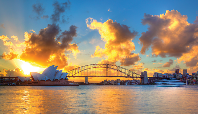 Morning skyline in Australia